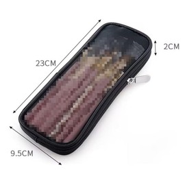 Black Mesh Makeup Brush Bag Case Holder Organizer Small Cosmetic Pouch Travel Toiletry Bag Pencil Case Makeup Artist Storage Bag