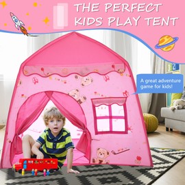 Pop Up Tents for kids, Playhouse for kids outdoor & indoor with Premium Fabric, Sturdy Frame, Easy 2-Step Setup, 51x39x49 inches