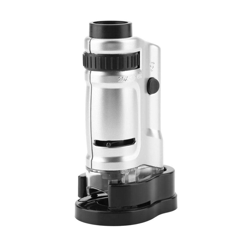 Mini Microscope, 20X-40X Zoom LED Illuminated Mini Pocket Microscope with
