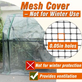 Gardzen Mini Greenhouse with Mesh Cover, Portable Outdoor Greenhouse, Enhanced Ventilation, Ideal for Spring, Summer & Fall 36.2"(L) x36.2(W) x59.5(H)