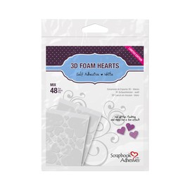 3L Corporation Self-Adhesive Scrapbook Foam Embellishment Shapes, Hearts