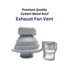 Covent Metal Roof Exhaust Fan Vent for 3"-4" Flex Hose