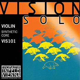 Thomastik Vision Solo 4/4 Violin String Set - Medium Gauge - with Silver Wound D String