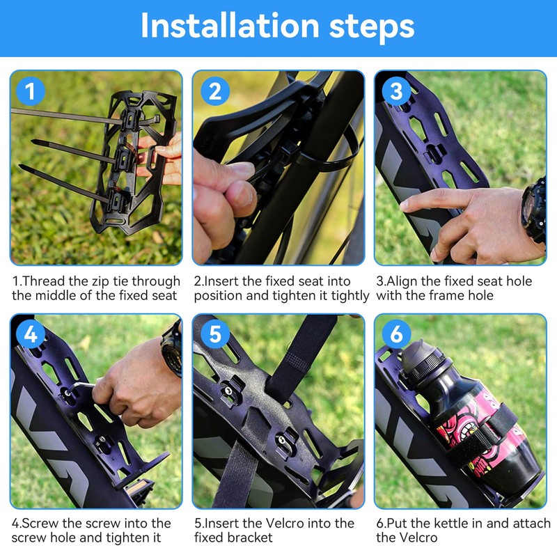 Bike Water Bottle Holder, 2 Pack Bike Front Fork Cage