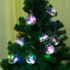 6Pcs Shining Christmas Balls with LED Light Pendants Refillable Ball