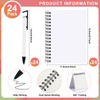 Spakon 48 Pcs Sublimation Notebook and Pen Set 24 Pcs