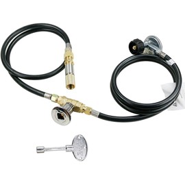 Fire Pit Installation Kit for Propane Connection, Propane Fire Pit Hose Kit Suit for Firepit, Fireplaces, Fire Pit Table, Regulator Hose Come with Gas Control Valve, Air Mixer Valve, 150K BTU