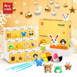 Anywise Air DIY Clay, Air Dry Clay 12 Boxes, Soft & Ultra Light, Safe & Non-Toxic, DIY Craft Easy to Use with Accessories and Tutorials diy craft - Color: Childhood Dream Star Journey