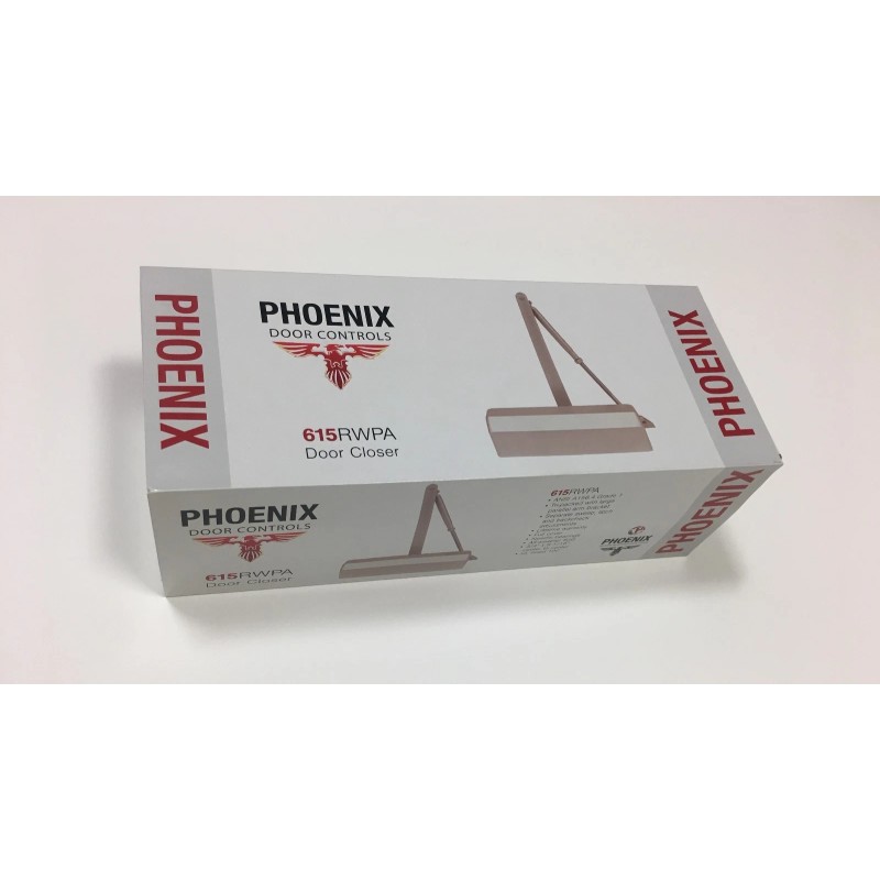 Phoenix Door Controls COMMERCIAL DOOR CLOSER CLEAR ALUMINUM FINISH