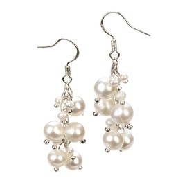 Brisa White 3-7mm A Quality Freshwater Alloy Cultured Pearl Earring Pair For Women