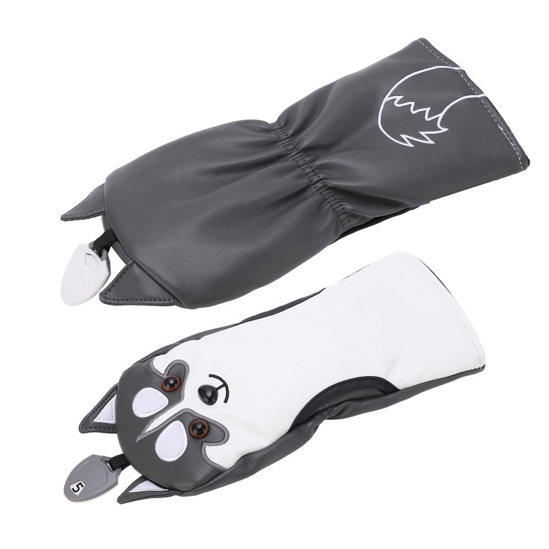 Dog Shaped Golf Wood Head Covers Waterproof Sunscreen PU Club