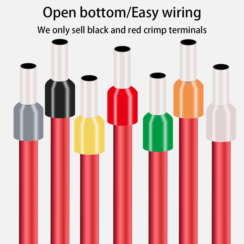 Teansic 400PCS AWG 16 Wire Ferrules Kit,16 Gauge(1.0mm²) Ferrule Connectors