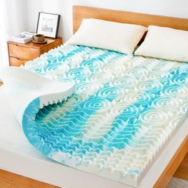 Marsail 2 Inch Mattress Topper - 5 Zone Gel Infusion, Full