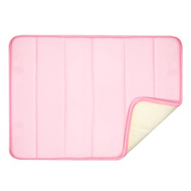 Xerhnan Memory Foam Bath Mat Set - Non Slip, Absorbent, Soft Bath Rug Set - Fast Drying Washable Bath Mat - Size 15.8” x 24” (1, Pink)