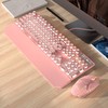 Typewriter Mechanical Gaming Keyboard and Mouse Combo, Retro Punk Round