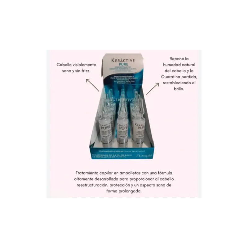 Nutrapel Ampolletas Keractive Pure Reestructuracion 12x15ml