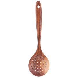 HAOHIZE Slotted Spoon, Slotted Spoon, Wooden Spoon with Long Handle, Slotted Spoon, Kitchen Utensils, Cooking Tools