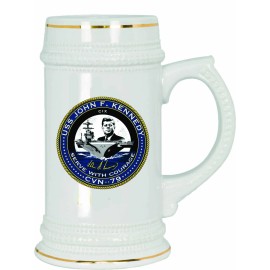 USS John Kennedy CVN-79 Tankard, Ceramic, 18 ounces, Navy gift
