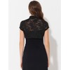 Allegra K Women's Lace Shrugs Stand Collar Cropped Formal Shoulder