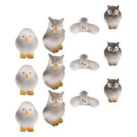 STOBOK Miniature Owl Figures 12pcs Resin Mini Owl Statue Fairy Garden Accessories Mini Animal Figures Moss Landscape DIY Terrarium Home Decoration