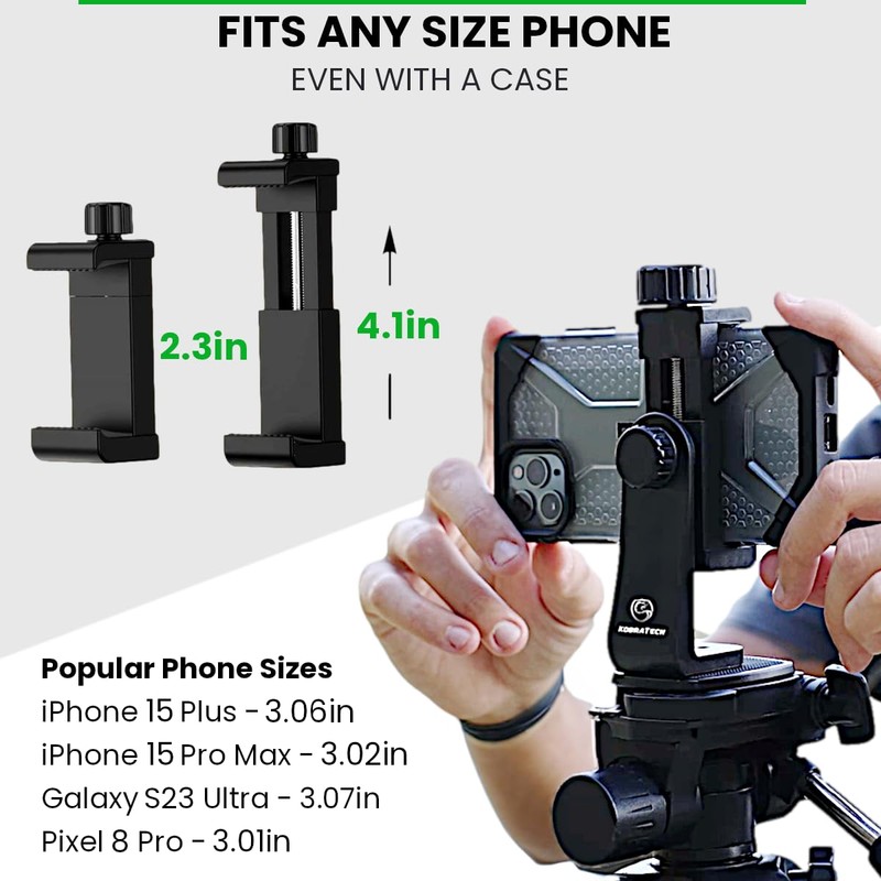 KobraTech - Soporte de trípode para teléfono Celular UniMount 360,