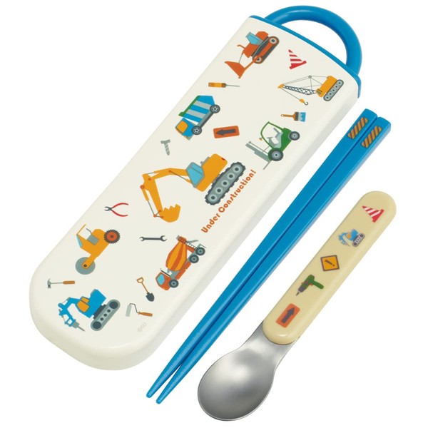 Skater CCA1AG-A Chopsticks and Spoon Set, Antibacterial, Working Car, Made