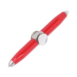 Anti Anxiety LED Metal Ballpoint Pen, Stress Reducing Rotating Fingertip Pen - Ideal for Better Focus and Relaxation (Red)