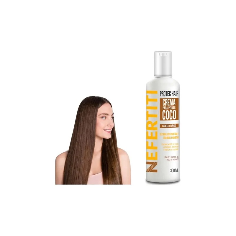 Crema Para Peinar Coco Con Keratina Cabello Teñido 300ml