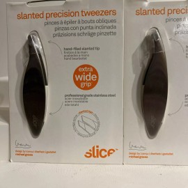 Slice 2X Slice 10452 Slanted Tweezer Extra Wide Grip Precision Hair and Eyebrow Tweeze