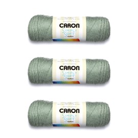 Caron Simply Soft Woodland Heather - Paquete de 3 hilos de 141 g/5 oz - Acrílico - 4 medianos (peinados) - 250 yardas - Tejer/Crochet