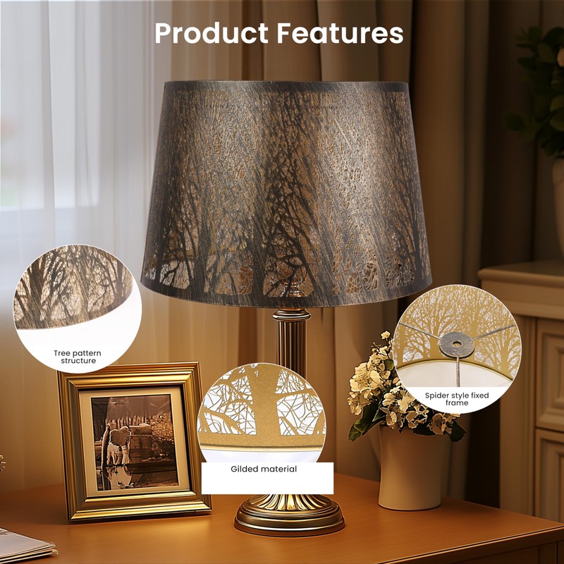 Drum Metal Lampshade 10" x 12" x 8", Medium Lamp