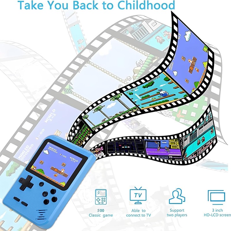 Retro Handheld Game Console with 500 Classical FC Games-3.0 Inches