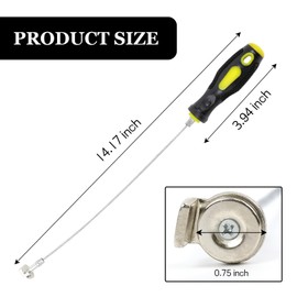 wuyaoyao Oil Drain Plug Removal Tool, Strong Magnetic Oil Drain Plug Remover, 14 Inch Anti Scald Oil Filter Sump Plug Removal Pick Up Tool, Universal Flexible Oil Plug Removal Wrench Tool