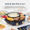 Joydeem Electric Grill with Shabu Shabu Hot Pot, Compact Korean