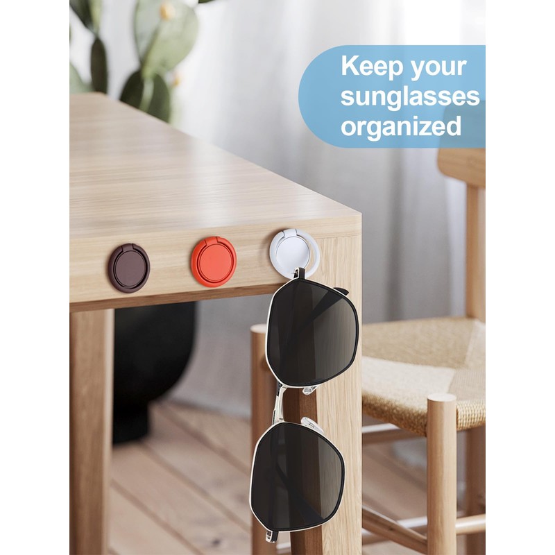 MOUGIGI 12 PCS Colorful Sunglasses Holder Wall Hanging Glasses Organizer