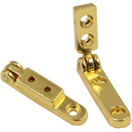 Rddconkit 10 Pcs 90 Degree Hinges Wooden Box Gift Wine Jewellery Chest Case Gold