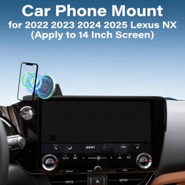 AbeeyGeomarn Car Phone Holder for 2022-2025 Lexus NX Accessories Apply to 14 Inch Touch Screen15W Fast Wireless Charger Screen Fixed Clip Cell Phone Mount