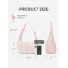 WESTBRONCO Small Puffer Crescent Shoulder Bag for Women, Nylon Quilted