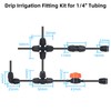 iBamso Drip Irrigation Barbed Connectors, Upgraded Drip Irrigation 90° Elbow