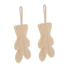 Baluue Cartoon Bear Design Natural Loofah Sponge Exfoliating Brush Body Shower Tool for Gentle Exfoliation Massage