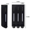 4 Pcs Shampoo Conditioner Dispenser, 3 Chamber 3x420ml Shower Soap