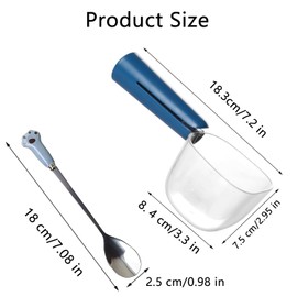 DUOHERESHUI Haustierlöffel, 2 Stück Hundefutterschaufel Abs, Hundefutter Schaufel Löffel, Hundefutter Schaufel, Für Hunde, Katzen, Aufbewahrung Von Futter, Wasser, Snack, Reisenapf (250 Ml)