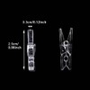50pcs Clear Small Clips, Transparent Plastic Clear Clips Binder Photo