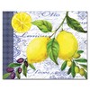 CounterArt Lemons & Olives Glass Cutting Board, 15" x 12"