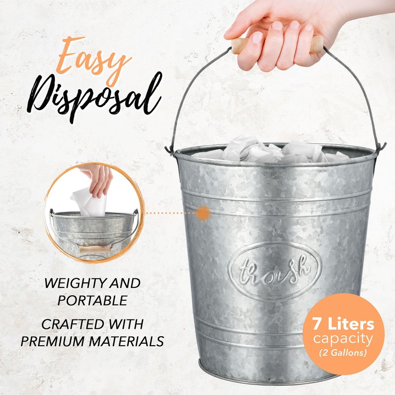Autumn Alley Rustic Farmhouse Bathroom Trash Can and Toilet Brush