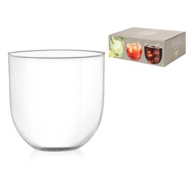 H&H Pack of 6 Glass Drop Water Glass 380 cc