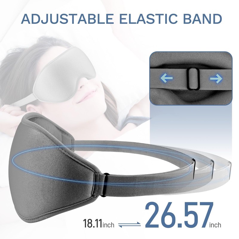 FlyCoco 99% Fully Block Out Light Eye Sleep Mask, 3D