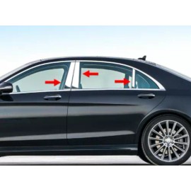 Best for Less For 2014-2020 Mercedes S Class 6PC Stainless Steel Chrome Pillar Post Trim