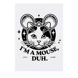 'I'm a Mouse Duh' Temporary Tattoo - Water Resistant, Skin-Safe, Non-Toxic Transfer (TO00074091)