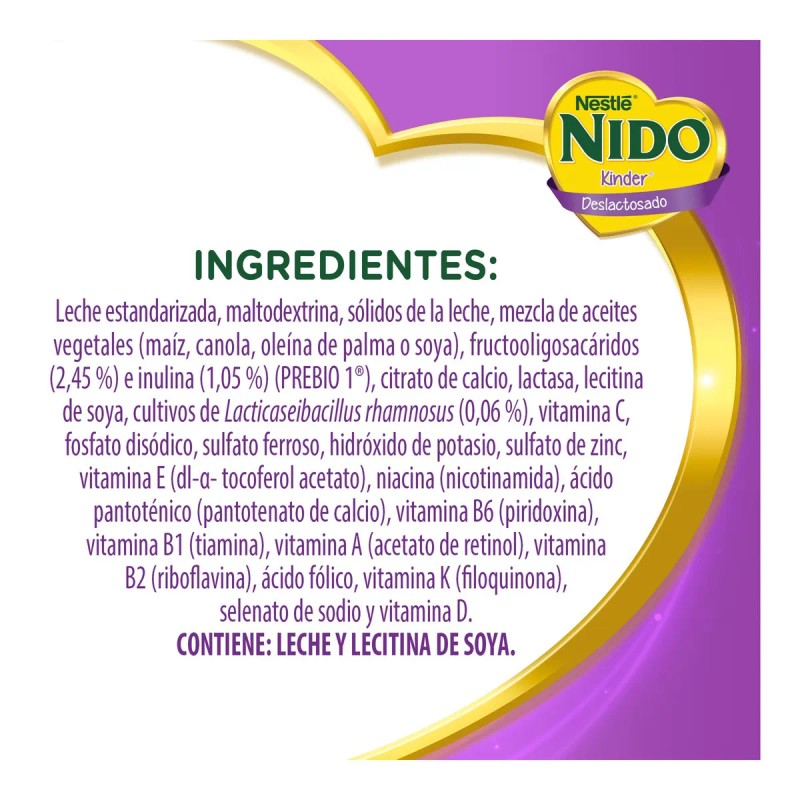 Nestle Nido leche deslactosada protectus avanzado 1.5 kg
